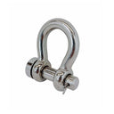 Marine Mil-Spec T316 Stainless Steel Round Pin Anchor Shackle, Forged Boat Rigging Shackle for Chain, Rope, and Cable Use