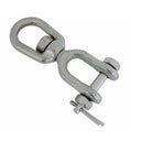 Mil Spec T316 Stainless Steel Jaw & Eye Marine Mooring Swivel, Drop Forged Boat Rigging Connector for Chain and Anchor Use
