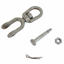 Mil Spec T316 Stainless Steel Jaw & Eye Marine Mooring Swivel, Drop Forged Boat Rigging Connector for Chain and Anchor Use