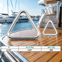T316 Stainless Steel Triangle Ring Formed Welded Clips Buckles, Marine Grade Connector Rings for Webbing, Straps - PACK 4