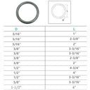 Marine Stainless Steel Round Ring Link Connector, Boat Yacht Rigging Ring for Rope, Chain, Cable, and Deck Hardware
