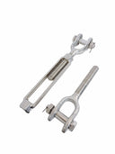 Mil Spec T316 Stainless Steel Jaw Jaw Turnbuckle, Marine Grade Rigging Tensioner with WLL for Chain, Cable, and Rope