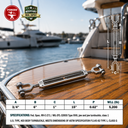 Mil Spec T316 Stainless Steel Jaw Jaw Turnbuckle, Marine Grade Rigging Tensioner with WLL for Chain, Cable, and Rope