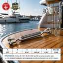 Mil Spec T316 Stainless Steel Jaw Jaw Turnbuckle, Marine Grade Rigging Tensioner with WLL for Chain, Cable, and Rope
