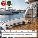 Mil Spec T316 Stainless Steel Jaw Jaw Turnbuckle, Marine Grade Rigging Tensioner with WLL for Chain, Cable, and Rope