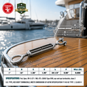 Mil-Spec T316 Stainless Steel Jaw Eye Turnbuckle, Marine Grade Rigging Tensioner for Cable, Chain, Rope, and Boat Hardware