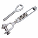 Mil-Spec T316 Stainless Steel Jaw Eye Turnbuckle, Marine Grade Rigging Tensioner for Cable, Chain, Rope, and Boat Hardware