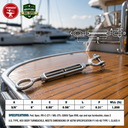 Mil-Spec T316 Stainless Steel Jaw Eye Turnbuckle, Marine Grade Rigging Tensioner for Cable, Chain, Rope, and Boat Hardware