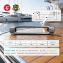 Mil-Spec T316 Stainless Steel Turnbuckle Body, Marine Grade WLL Rigging Tensioner Body for Cable, Chain, and Rope