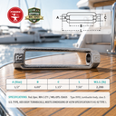 Mil-Spec T316 Stainless Steel Turnbuckle Body, Marine Grade WLL Rigging Tensioner Body for Cable, Chain, and Rope