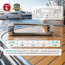 Mil-Spec T316 Stainless Steel Turnbuckle Body, Marine Grade WLL Rigging Tensioner Body for Cable, Chain, and Rope