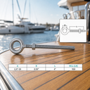 T316 Marine Grade Stainless Steel Drop Forged Eye Bolt – Plain Eye Screw for Boat, Dock, Railing, Rigging & Outdoor Use - PACK 4