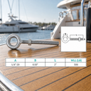 T316 Marine Grade Stainless Steel Drop Forged Eye Bolt – Plain Eye Screw for Boat, Dock, Railing, Rigging & Outdoor Use - PACK 4