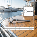 T316 Marine Grade Stainless Steel Drop Forged Eye Bolt – Plain Eye Screw for Boat, Dock, Railing, Rigging & Outdoor Use - PACK 4