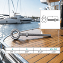 T316 Marine Grade Stainless Steel Drop Forged Eye Bolt – Plain Eye Screw for Boat, Dock, Railing, Rigging & Outdoor Use - PACK 4