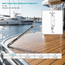 T316 Marine Grade Stainless Steel Cable Deck Toggle & Swageless Turnbuckle – Tensioner for Railing, Balustrade, Boat Rigging - PACK 4