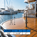 Marine T316 Stainless Steel Fully Threaded Shoulder Eye Bolt, Boat Dock Rigging Eye Screw for Cable, Chain, Rope, and Outdoor Use