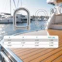 Marine T316 Stainless Steel Wide D Shackle, Screw Pin No-Snag Boat Rigging Connector for Chain, Rope, Cable - PACK 4
