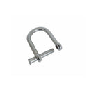 Marine T316 Stainless Steel Wide D Shackle, Screw Pin No-Snag Boat Rigging Connector for Chain, Rope, Cable - PACK 4