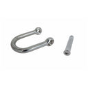Marine T316 Stainless Steel Wide D Shackle, Screw Pin No-Snag Boat Rigging Connector for Chain, Rope, Cable - PACK 4