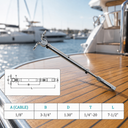 Marine Stainless Steel Swageless Deck Toggle Turnbuckle Fitting 1/8", 3/16" Cable Wire Rope