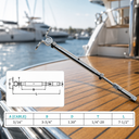 Marine Stainless Steel Swageless Deck Toggle Turnbuckle Fitting 1/8", 3/16" Cable Wire Rope
