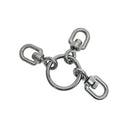 Marine Stainless Steel 3 Way Swivel Ring for Fishing Tackle, Boat Rigging, Line Connector, Hooks, Lures - PACK 10