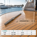 Stainless Steel Swageless Lag Stud for 1/8" 3/16" Cable Wire Rope, Marine Boat Cable Railing End Fitting for Wood Posts, Dock, Deck - PACK 10