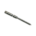Stainless Steel Swageless Lag Stud for 1/8" 3/16" Cable Wire Rope, Marine Boat Cable Railing End Fitting for Wood Posts, Dock, Deck - PACK 10