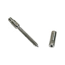Stainless Steel Swageless Lag Stud for 1/8" 3/16" Cable Wire Rope, Marine Boat Cable Railing End Fitting for Wood Posts, Dock, Deck - PACK 10