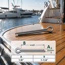 Marine Stainless Steel Cotter Pin Clip Split Pin Hardware for Boat, Dock, Trailer, Clevis Pin, Rigging, Fastening - PACK 10