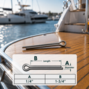 Marine Stainless Steel Cotter Pin Clip Split Pin Hardware for Boat, Dock, Trailer, Clevis Pin, Rigging, Fastening - PACK 10