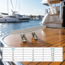Boat Cleat Marine Trimline Dock Cleat T316 Stainless Steel Flat Top Cleat for Boat, Dock, Deck, Yacht, Rope, Line, and Mooring Hardware
