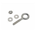 T316 Stainless Steel Welded Plain Eye Bolt, Marine Boat Eye Screw Hardware with Working Load Limit for Rigging and Fastening - PACK 4