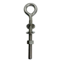 T316 Stainless Steel Welded Plain Eye Bolt, Marine Boat Eye Screw Hardware with Working Load Limit for Rigging and Fastening - PACK 4