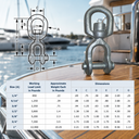 Galvanized Jaw to Eye Boat Marine Swivel, Mooring Jaw Eye Swivel Connector for Chain, Rope, Cable, and Anchor Use