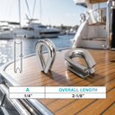 316 Stainless Steel Heavy Duty Wire Rope Thimble, Marine Cable Thimble for Shade Sail, Rigging, and Outdoor Use - PACK 5