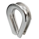 316 Stainless Steel Heavy Duty Wire Rope Thimble, Marine Cable Thimble for Shade Sail, Rigging, and Outdoor Use - PACK 5