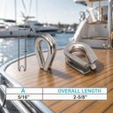 316 Stainless Steel Heavy Duty Wire Rope Thimble, Marine Cable Thimble for Shade Sail, Rigging, and Outdoor Use - PACK 5