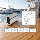 T316 Stainless Steel Wire Rope Oval Sleeve, Marine Grade Cable Crimp Sleeves for Rigging, Steel Cable, Wire Rope Loop Ends, and Swaging