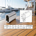 T316 Stainless Steel Wire Rope Oval Sleeve, Marine Grade Cable Crimp Sleeves for Rigging, Steel Cable, Wire Rope Loop Ends, and Swaging
