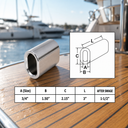 T316 Stainless Steel Wire Rope Oval Sleeve, Marine Grade Cable Crimp Sleeves for Rigging, Steel Cable, Wire Rope Loop Ends, and Swaging
