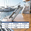 T316 Stainless Steel Fixed Anchor Connector Link, Heavy Duty Marine Boat Chain Link for Anchor, Mooring, Dock, Yacht, and Rigging Use