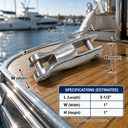 T316 Stainless Steel Fixed Anchor Connector Link, Heavy Duty Marine Boat Chain Link for Anchor, Mooring, Dock, Yacht, and Rigging Use