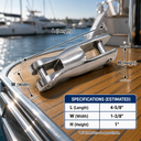 T316 Stainless Steel Fixed Anchor Connector Link, Heavy Duty Marine Boat Chain Link for Anchor, Mooring, Dock, Yacht, and Rigging Use