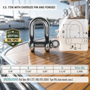 Mil Spec T316 Stainless Steel Forged Load Rated Screw Pin Anchor Shackle, Marine Grade Rigging Shackle for Chain and Cable