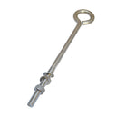 Marine Grade Stainless Steel Turned Eye Bolt, Eye Screw with Nut and Washers for Boat, Dock, Rigging, and Outdoor Use - PACK 10