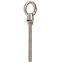 T316 Stainless Steel Marine Shoulder Eye Bolt, 3/8" Fully Threaded Eye Screw in 4", 6", and 12" Lengths