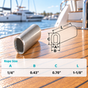 T316 Stainless Steel Chamfer Wire Rope Cable Clip Oval Sleeve, Crimping Tube Connector for Cable, Rigging, and Outdoor Use - PACK 10