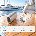 T316 Stainless Steel Chamfer Wire Rope Cable Clip Oval Sleeve, Crimping Tube Connector for Cable, Rigging, and Outdoor Use - PACK 10